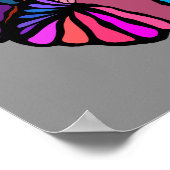 Wavy-line-farbenes Hirnposter Poster (Ecke)