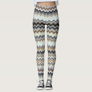 Wavy Line Muster Leggings