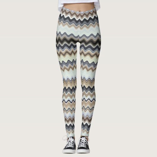 Wavy Line Muster Leggings (Vorderseite)
