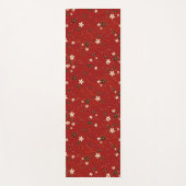 Wavy lines, adorned with black & white flowers yogamatte (Vorderseite)