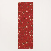 Wavy lines, adorned with black & white flowers yogamatte (Rückseite)