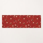 Wavy lines, adorned with black & white flowers yogamatte (Vorderseite (Horizontal))