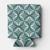 Wavy Lines Green Seamless Muster Dosenkühler (Rückseite)