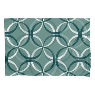 Wavy Lines Green Seamless Muster Kissenbezug