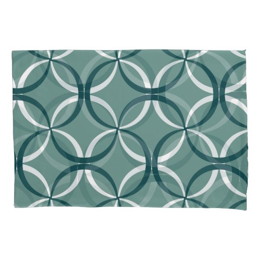 Wavy Lines Green Seamless Muster Kissenbezug (Vorderseite)