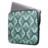 Wavy Lines Green Seamless Muster Laptopschutzhülle (Vorderseite Links)