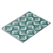 Wavy Lines Green Seamless Muster Notizblock (Linke Seite)