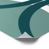 Wavy Lines Green Seamless Muster Poster (Ecke)