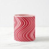 Wavy Lines in Rot und Weiß Tasse (Zentrum)