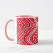 Wavy Lines in Rot und Weiß Tasse (Links)