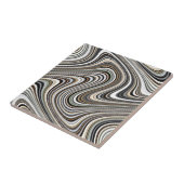 Wavy Lines - Light Brown/Sand/Beige/Türkis/Blau Fliese (Seite)