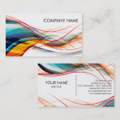 Wavy Lines Moderne Wissenschaft und Technologie Visitenkarte (Vorne/Hinten)