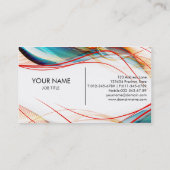 Wavy Lines Moderne Wissenschaft und Technologie Visitenkarte (Rückseite)
