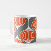 Wavy Linien: geometrisches Vintages Muster. Kaffeetasse (Vorderseite Links)