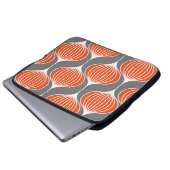 Wavy Linien: geometrisches Vintages Muster. Laptopschutzhülle (Vorne Knopf)