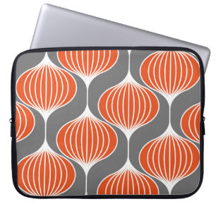 Wavy Linien: geometrisches Vintages Muster. Laptopschutzhülle
