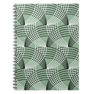Wavy Linien: geometrisches Vintages Muster. Notizblock