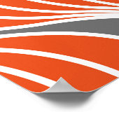 Wavy Linien: geometrisches Vintages Muster. Poster (Ecke)