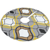 Wavy Linien, nahtlos geometrisches Muster. Polyester Weihnachtsbaumdecke (Schrägansicht)