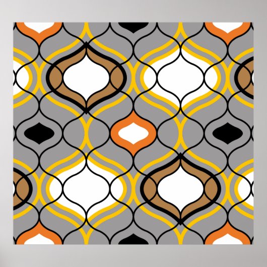 Wavy Linien, nahtlos geometrisches Muster. Poster (Vorne)
