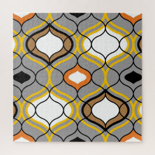 Wavy Linien, nahtlos geometrisches Muster. Puzzle