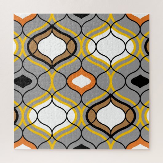 Wavy Linien, nahtlos geometrisches Muster. Puzzle (Vertikal)