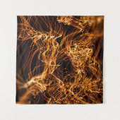 Wavy Linien, runde Teilchen, Stringtheorie. Wandteppich (Vorderseite (Horizontal))