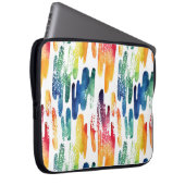 Wavy Liquid: Moderne Abstrakte Wasserfarbe. Laptopschutzhülle (Vorne Rechts)