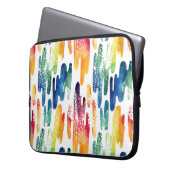 Wavy Liquid: Moderne Abstrakte Wasserfarbe. Laptopschutzhülle (Vorderseite Links)
