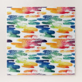 Wavy Liquid: Moderne Abstrakte Wasserfarbe. Puzzle (Horizontal)