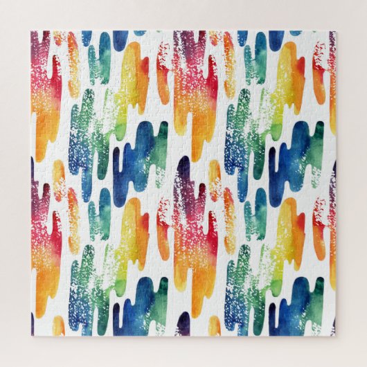 Wavy Liquid: Moderne Abstrakte Wasserfarbe. Puzzle (Vertikal)