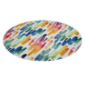 Wavy Liquid: Moderne Abstrakte Wasserfarbe. Schneidebrett (Ecke)