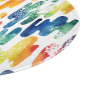 Wavy Liquid: Moderne Abstrakte Wasserfarbe. Schneidebrett (Ecke)