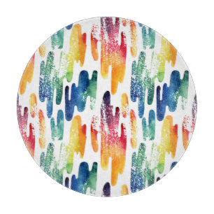 Wavy Liquid: Moderne Abstrakte Wasserfarbe. Schneidebrett