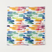 Wavy Liquid: Moderne Abstrakte Wasserfarbe. Wandteppich (Vorderseite (Horizontal))