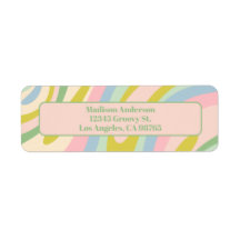 Wavy Loops Pastell Abstraktes Muster