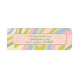 Wavy Loops Pastell Abstraktes Muster