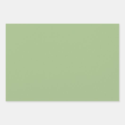 Wavy Loops Retro-Abstraktes Muster in Light Sage Geschenkpapier Set (Vorderseite 2)