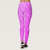 Wavy Magic Lila Maze Lines Nahtloses Muster Leggings (Rückseite)