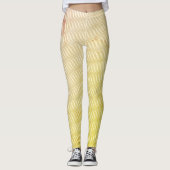 Wavy Magical Dirt GreenLeaf Linien Nahtloses Muste Leggings (Vorderseite)