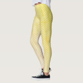 Wavy Magical Dust GreenLeaf Linien Nahtloses Muste Leggings (Links)