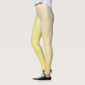 Wavy Magical Gold GreenLeaf Linien Nahtloses Muste Leggings (Links)