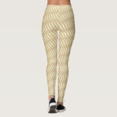Wavy Magical Inclated Rose Lines Nahtloses Muster Leggings (Rückseite)