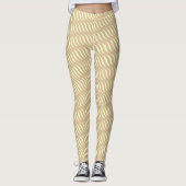 Wavy Magical Inclated Rose Lines Nahtloses Muster Leggings (Vorderseite)