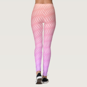 Wavy Magical Two-Tone Color Lines Nahtloses Muster Leggings
