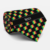 Wavy Mali Flag Pattern Krawatte (Gerollt)
