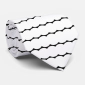 Wavy Modern Simple Black & White Krawatte (Gerollt)