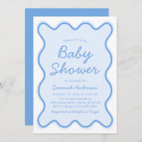 Wavy Moderne, kurvenreiche Retro Dusty Blue Baby D