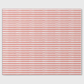 Wavy Modernes minimales Rot- und Weißstreifenmuste Geschenkpapier (Flach)