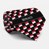Wavy Monaco Flag Muster Krawatte (Gerollt)